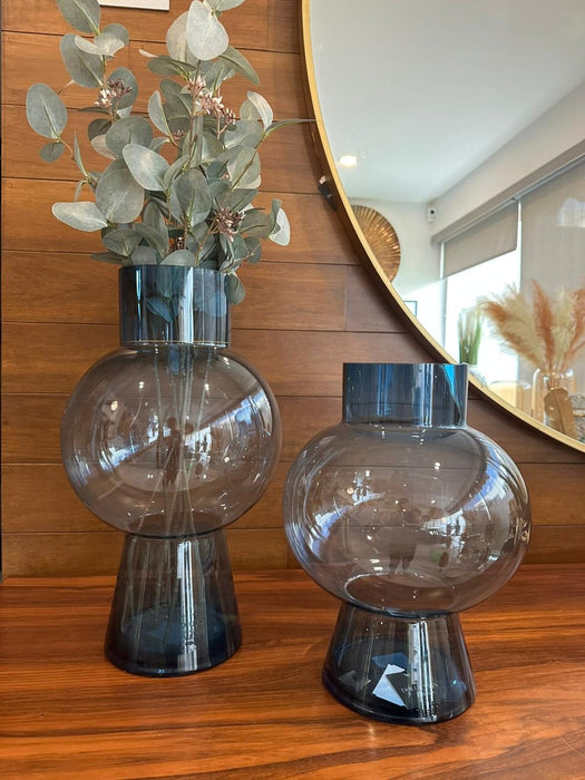 Jarrón decorativo azul L