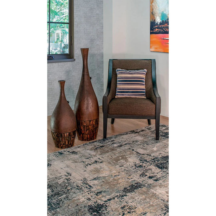 Tapete Izmir Color Gris/Oro 160X230. 01