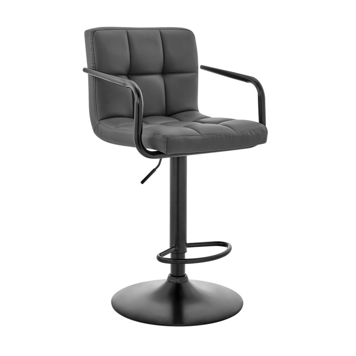 Banco para barra ajustable - piel negro con gris