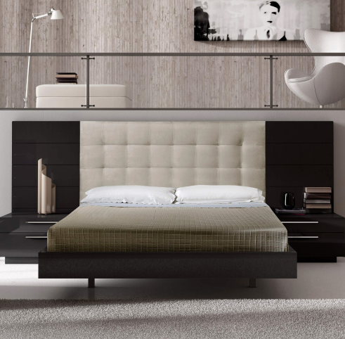 Cama Santana Queen Negro Beige