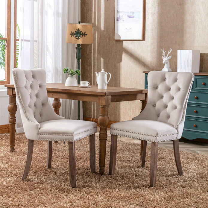 Silla Moderna para Comedor de Velvet (Set de 2)