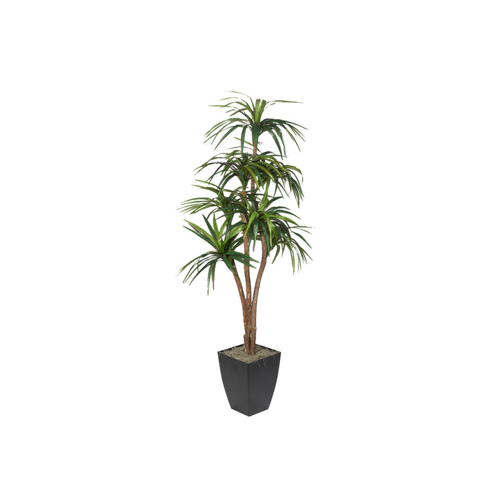 Arbol Artificial con Maceta Negra de Metal