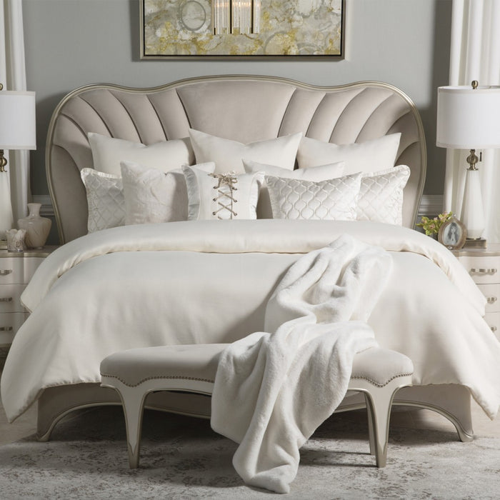 HAILEY 10 PC KING COMFORTER SET IVORY Amini/Aico