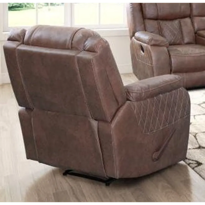 Lux Brown Recliner Manual Motion