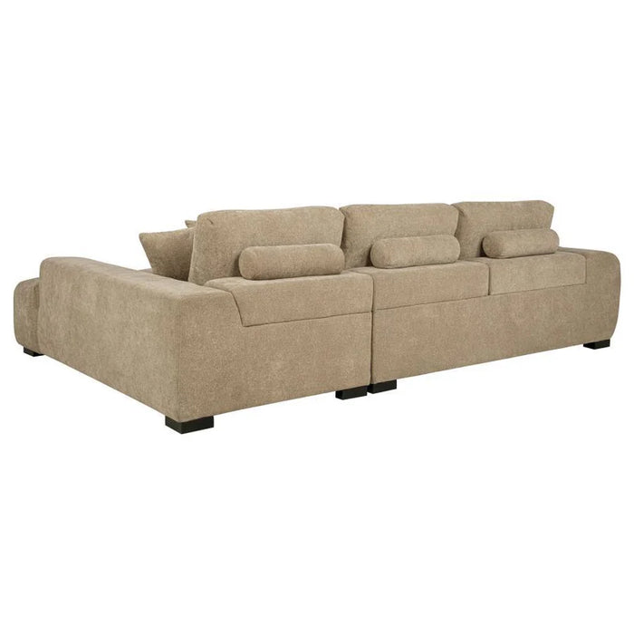 Seccional Octavia Upholstered Chaise Sofa Camel