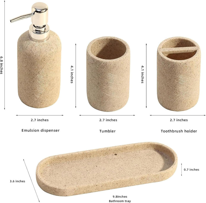 Accesorios de Baño - Resina Beige