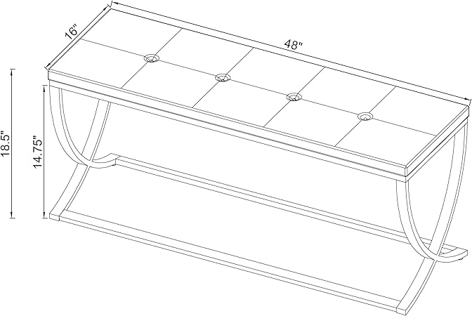 Banca Rectangular Negra