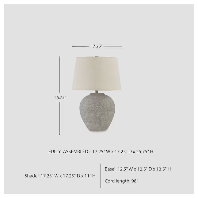 Dreward - Lámpara de mesa de papel - Gris desgastado