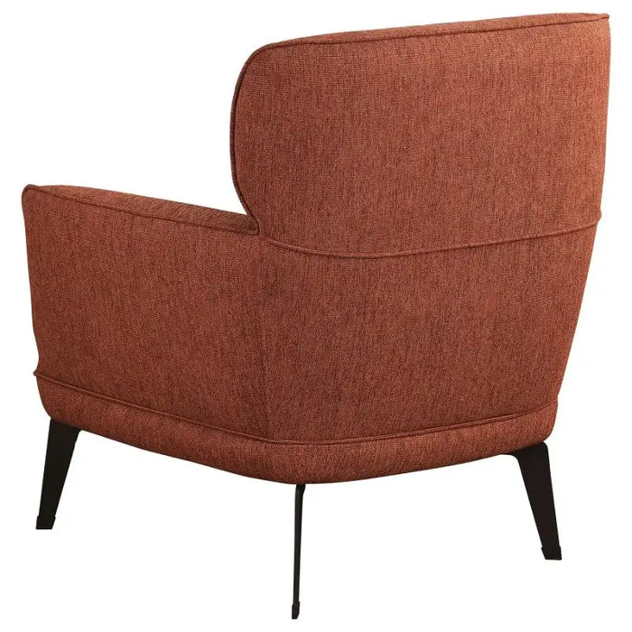 Andrea Upholstered Crescent Arm Accent Chair Orange