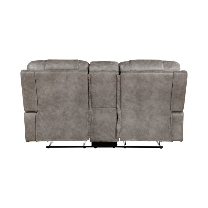 Love seat doble reclinable con consola central