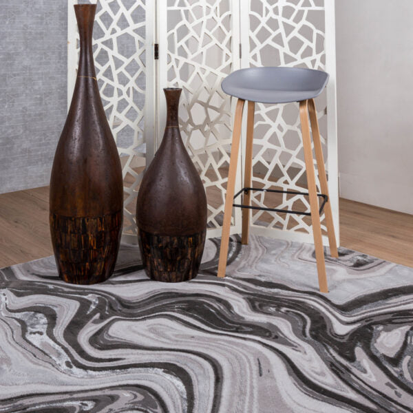 Tapete Ayda Color Gris/Plata 160X230