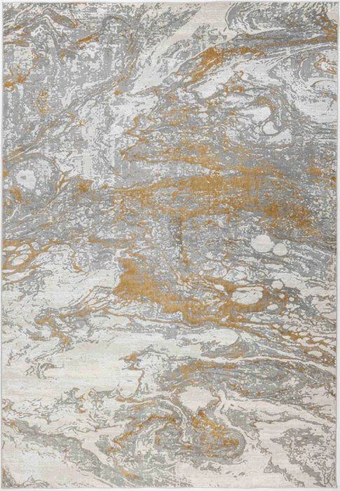 Tapete Yasar Color Gris/Oro 160X230