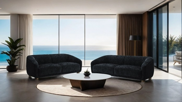 Sofá Kolvere, color negro