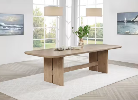 Mesa de comedor rectangular de madera Kailani de 110"