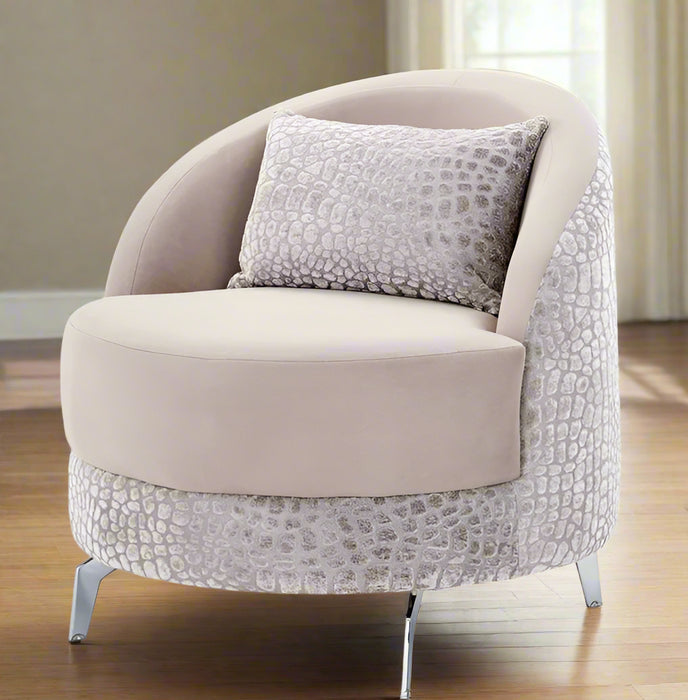 Silla Decorativa Dion Piedra/Plata