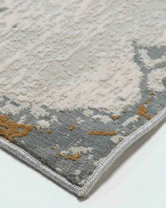 Tapete Yasar Color Gris/Oro 160X230