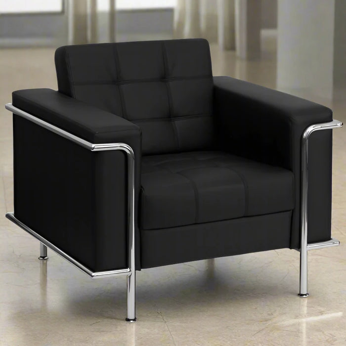 Silla Hercules De Cuero Suave Color Negro