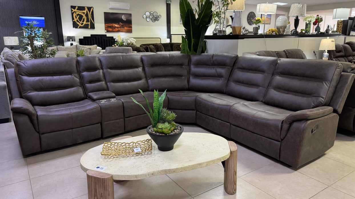 Seccional Esquinero Reclinable Canyon Walnut