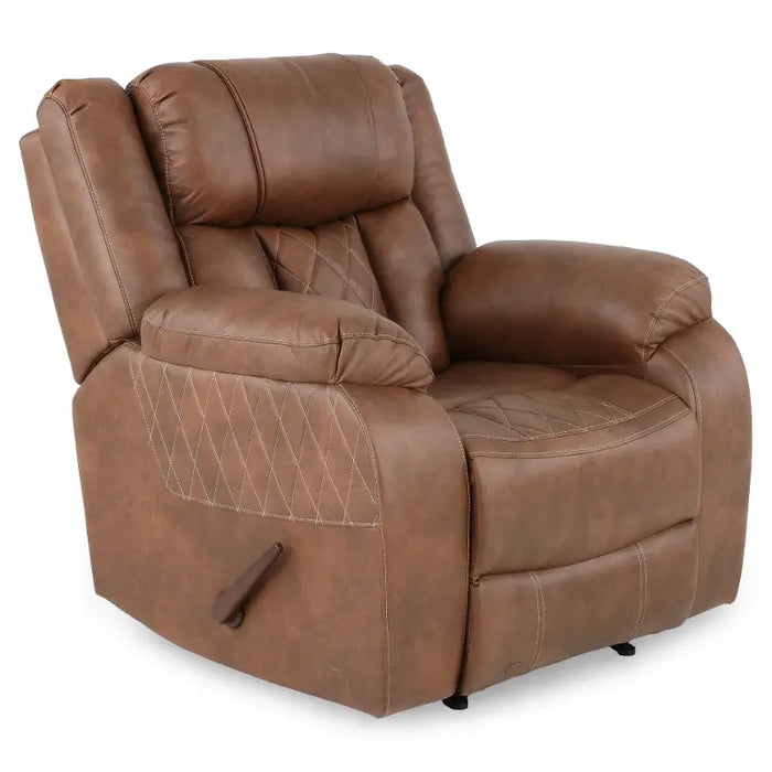 Lux Brown Recliner Manual Motion