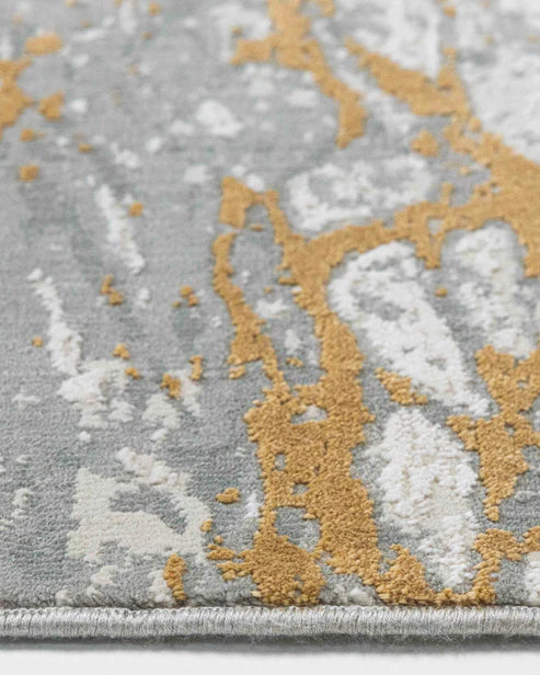 Tapete Yasar Color Gris/Oro 160X230