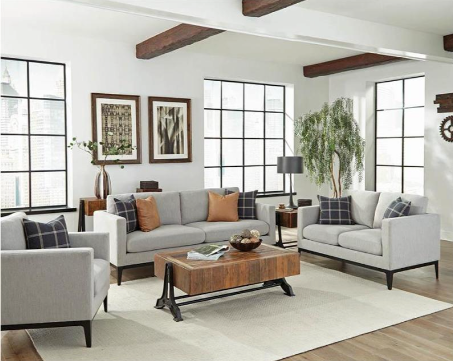 Loveseat Apperson Gris Claro