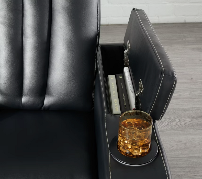 Sofá reclinable Center Point con mesa desplegable