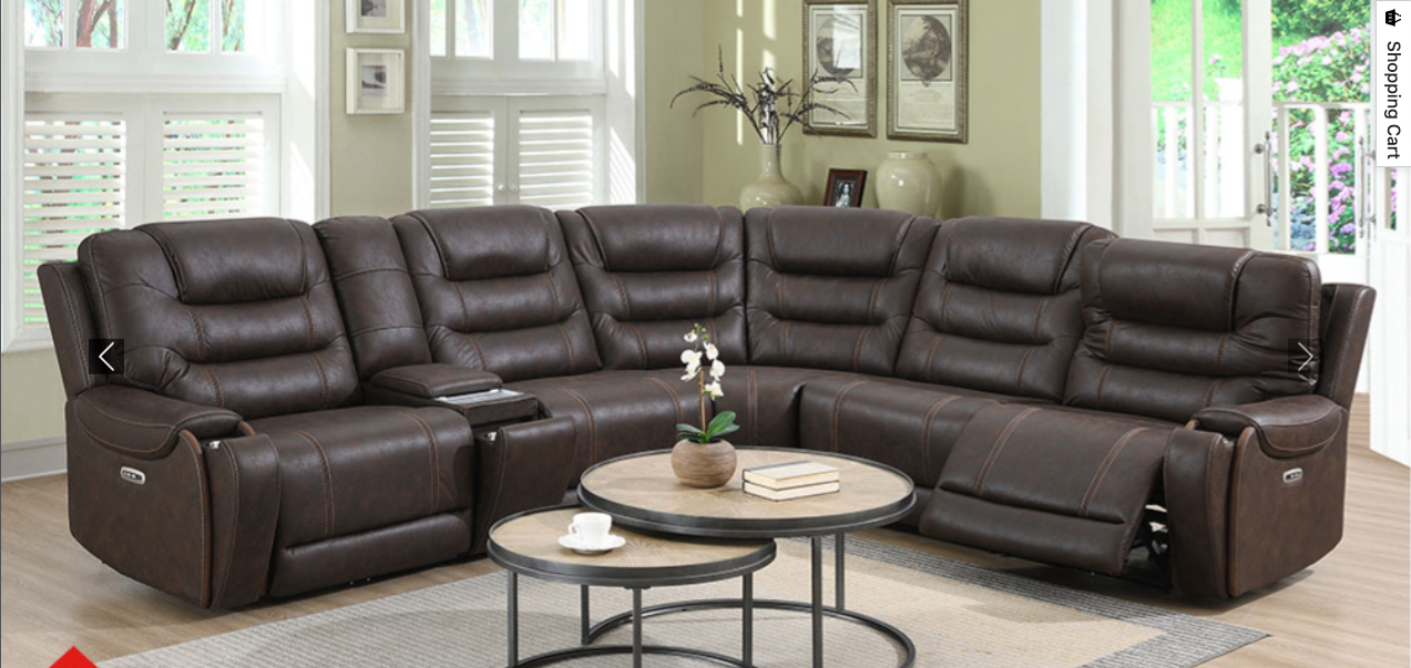 152 Sectional Brown 6 Pieces