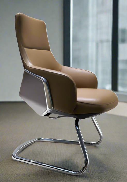 Silla para Visitante de Oficina en Piel Real