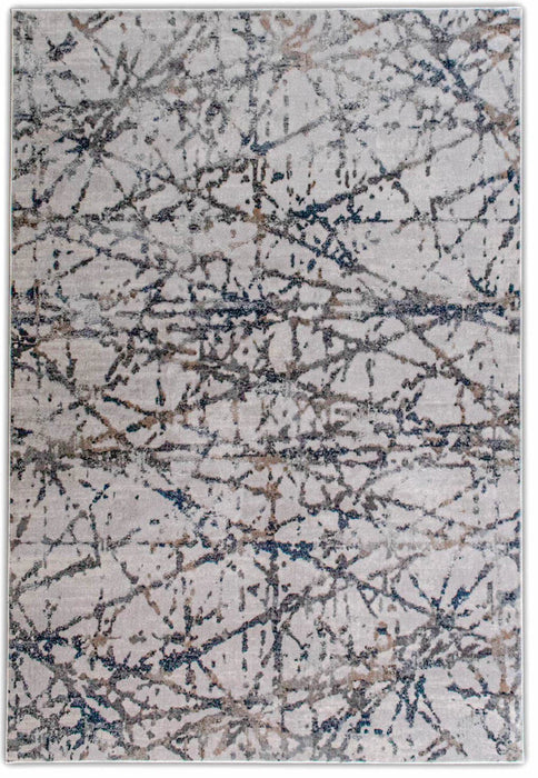 Tapete Side Color Gris Claro/Azul 160X230