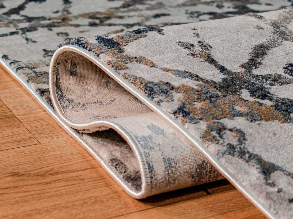 Tapete Side Color Gris Claro/Azul 160X230