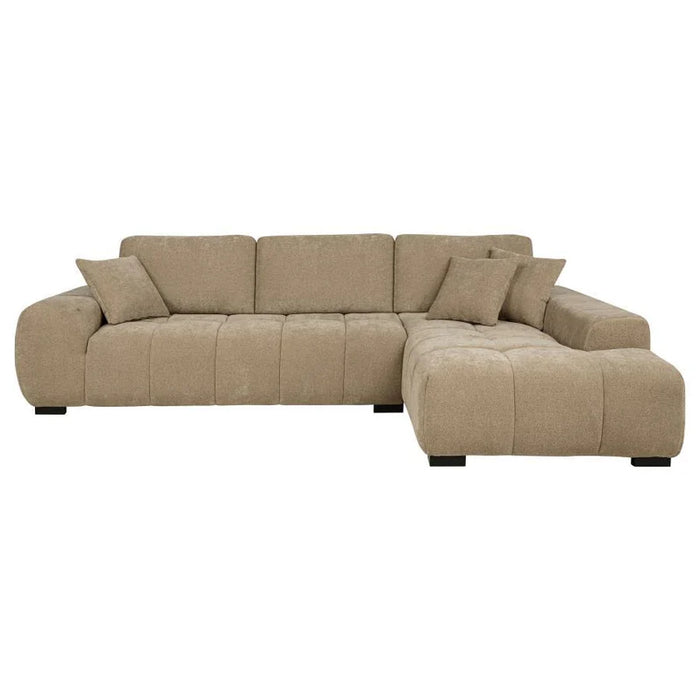 Seccional Octavia Upholstered Chaise Sofa Camel