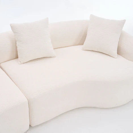 Sofa curvo - tela chenille