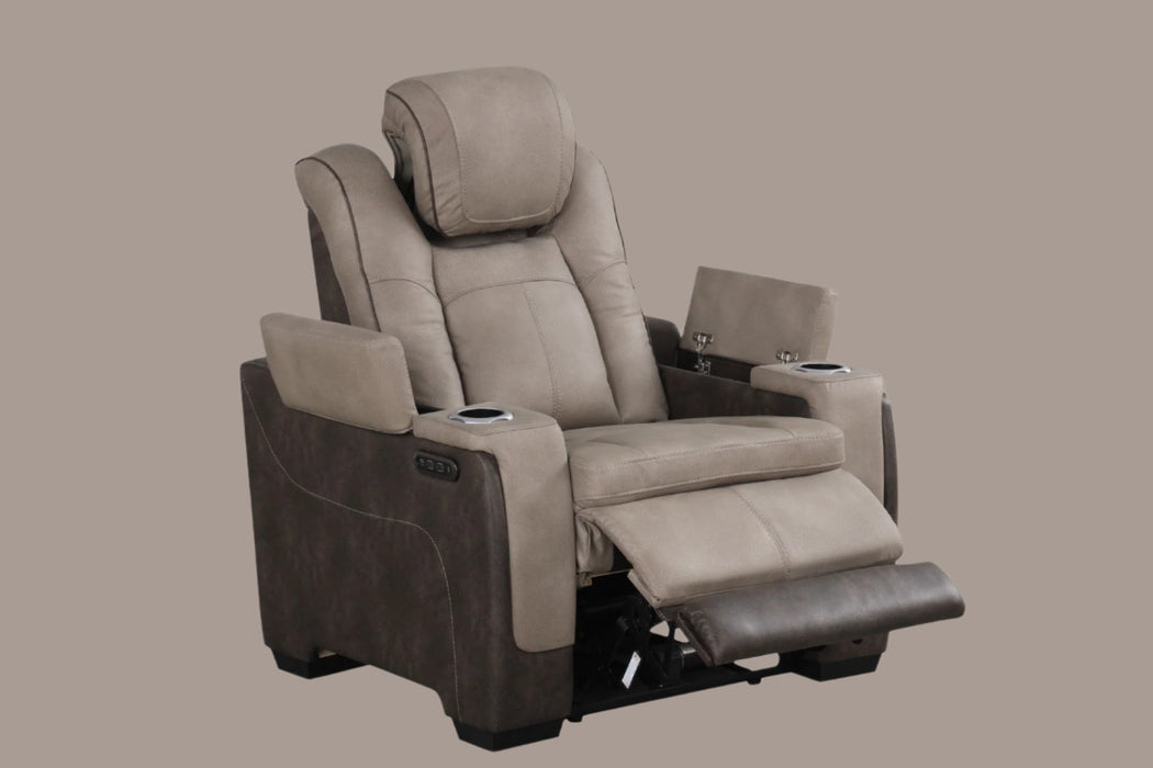 Silla Reclinable Electrica Woodland Milktea