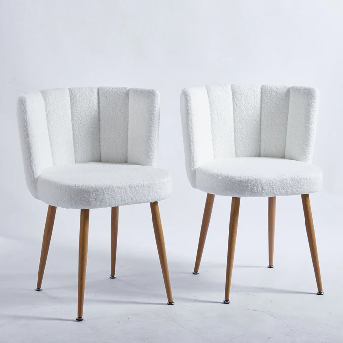 Silla de comedor blanco con madera (Set 2)