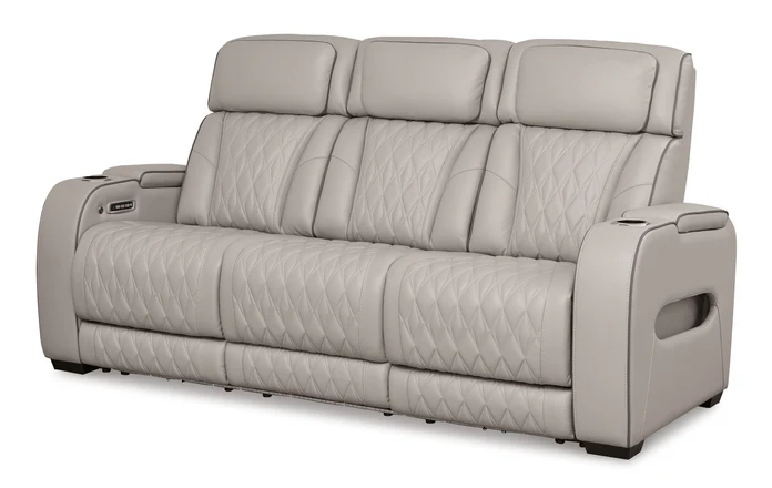 Boyington Sofa Reclinable Piel Real Electrico con Masaje
