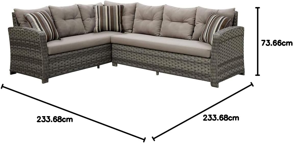 Seccional para Patio Con Otoman y Almacenamiento Davina