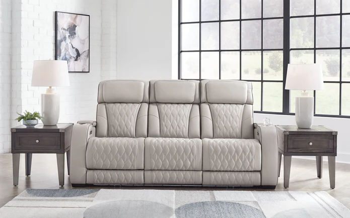 Boyington Sofa Reclinable Piel Real Electrico con Masaje