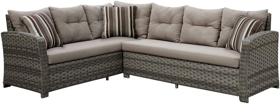 Seccional para Patio Con Otoman y Almacenamiento Davina