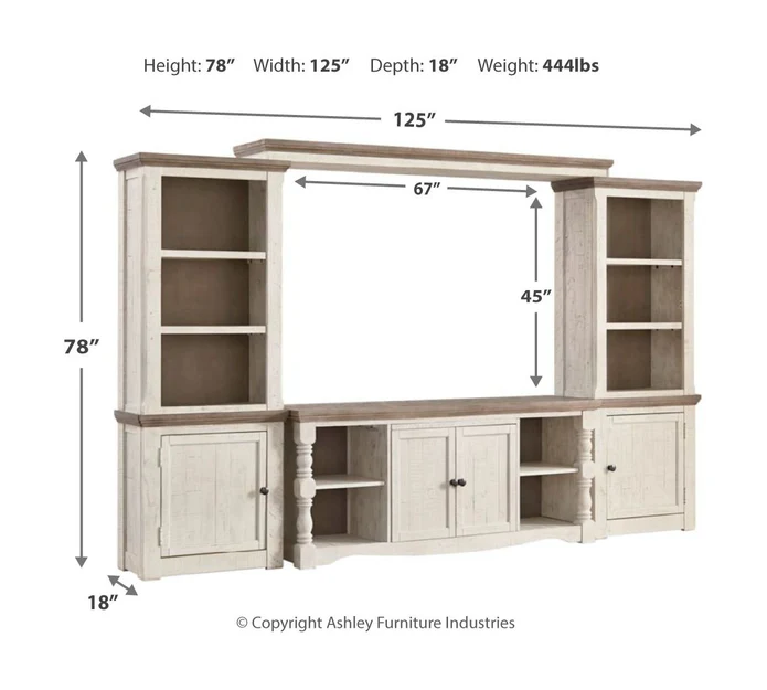 Mueble Para TV Extra Grande Con Torres Y Puente